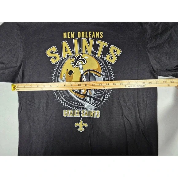 NFL Team Apparel New Orleans Saints 2012 Schedule T-Shirt Mens Large Black K917 - Picture 4 of 9